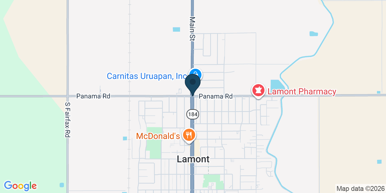 Map showing Lamont, Kern County, CA