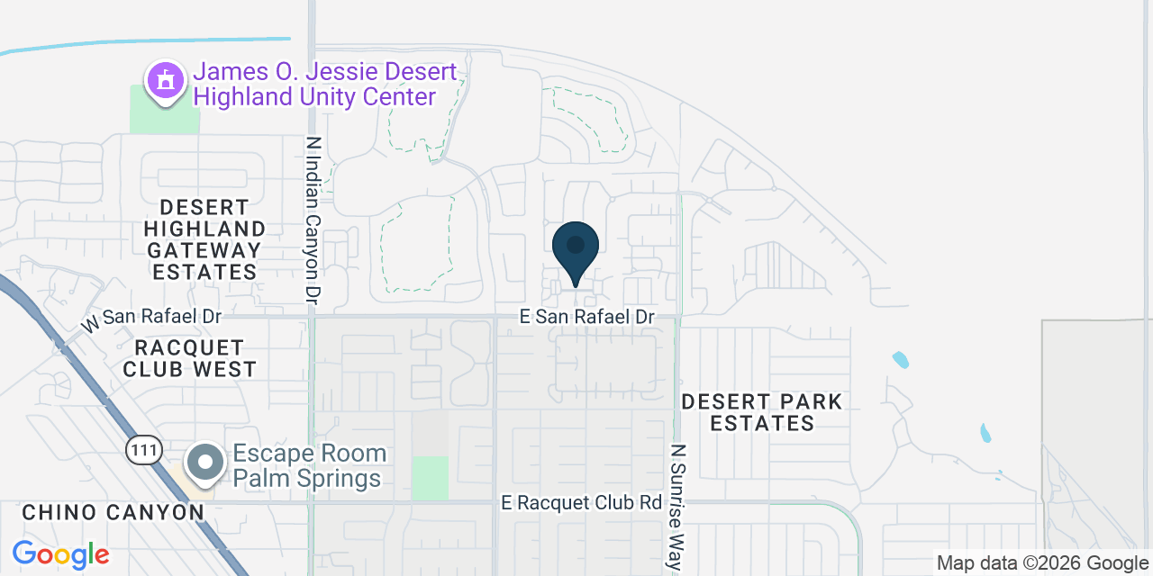 Map showing Palm Springs, Riverside County, CA