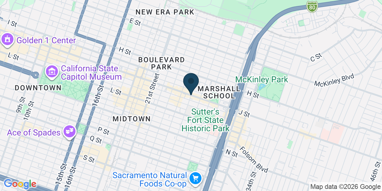 Map showing Sacramento, Sacramento County, CA