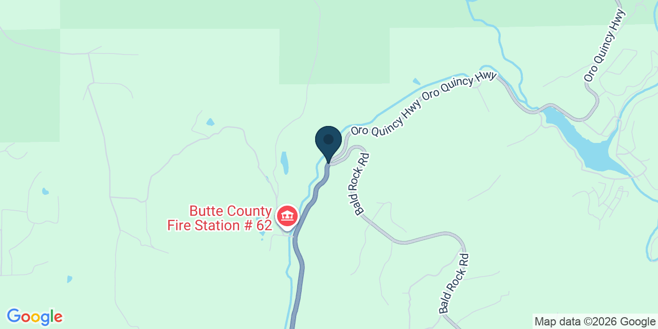 Map showing Berry Creek, Butte County, CA