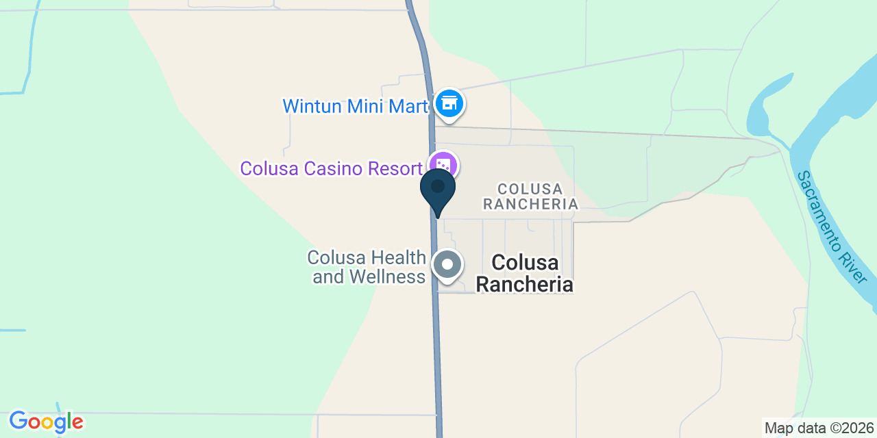 Map showing Colusa, Colusa County, CA