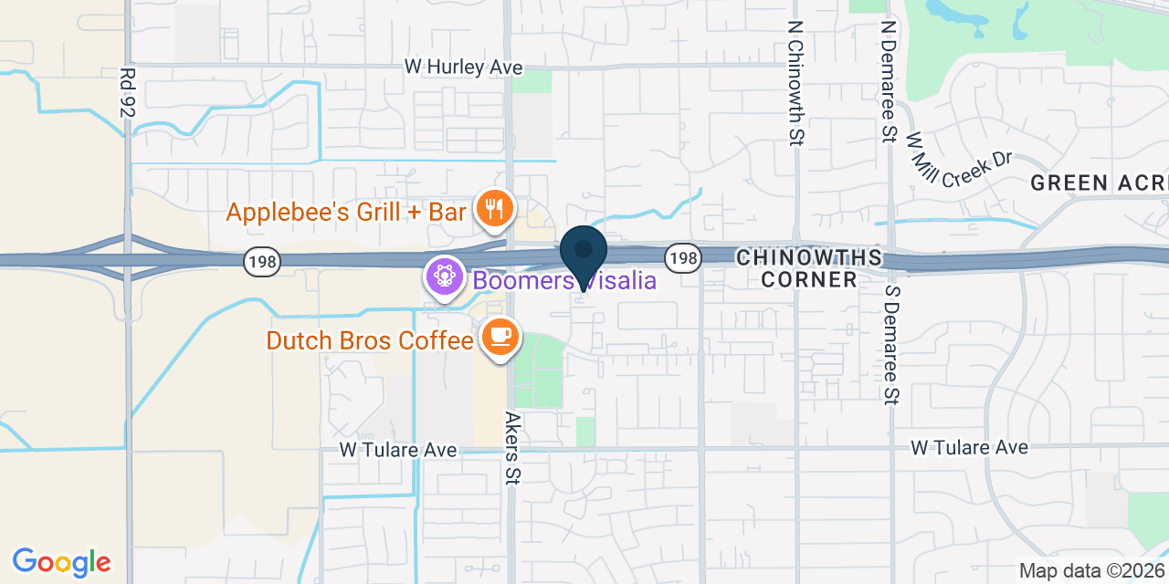 Map showing Visalia, Tulare County, CA