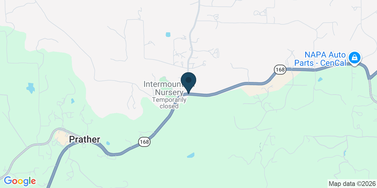 Map showing Auberry, Fresno County, CA