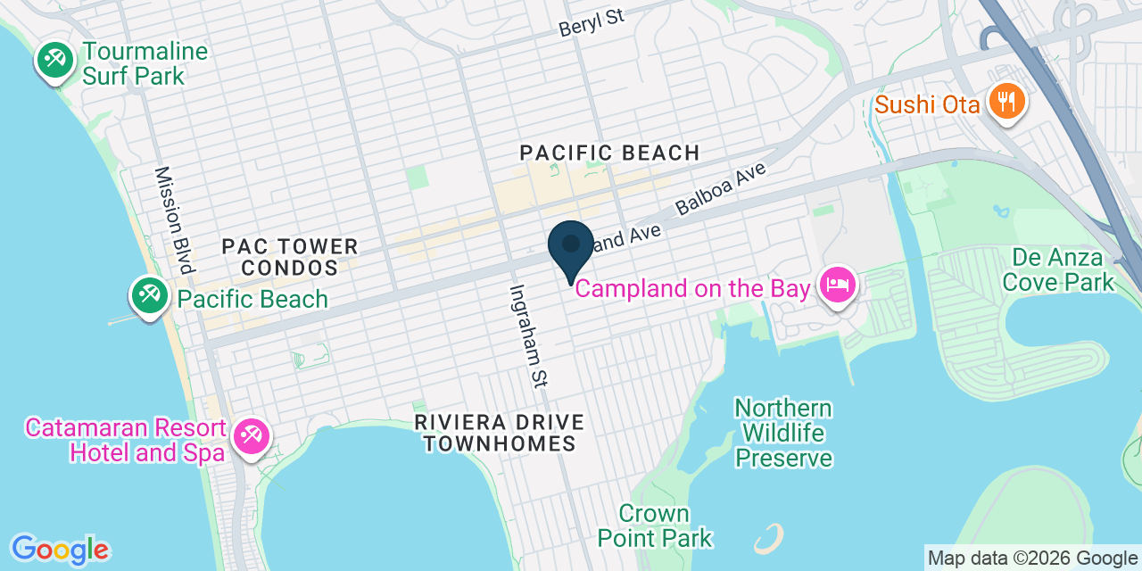 Map showing San Diego, San Diego County, CA