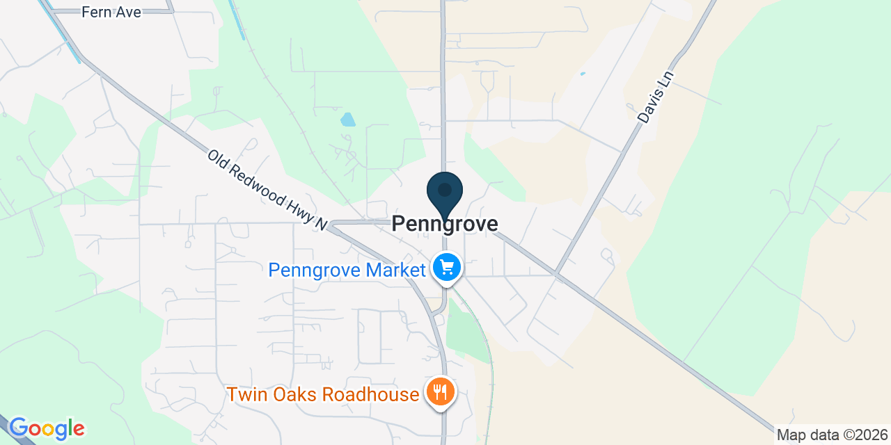 Map showing Penngrove, Sonoma County, CA