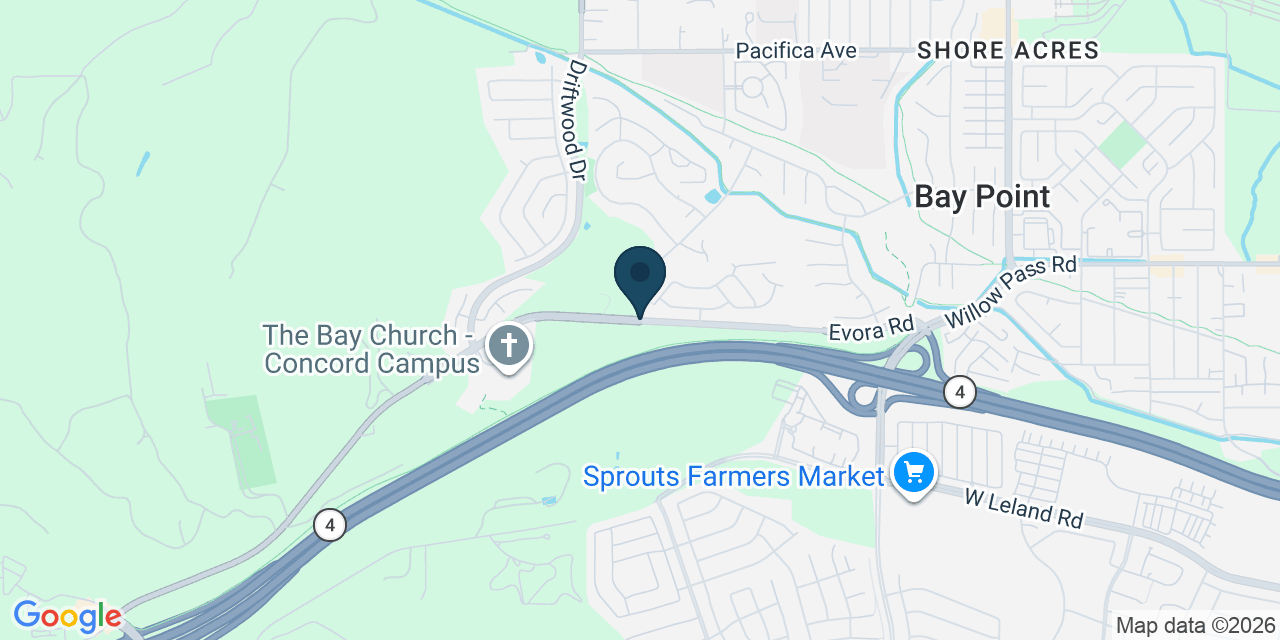 Map showing Bay Point, Contra Costa County, CA