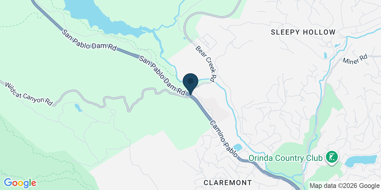 Map showing Orinda, Contra Costa County, CA