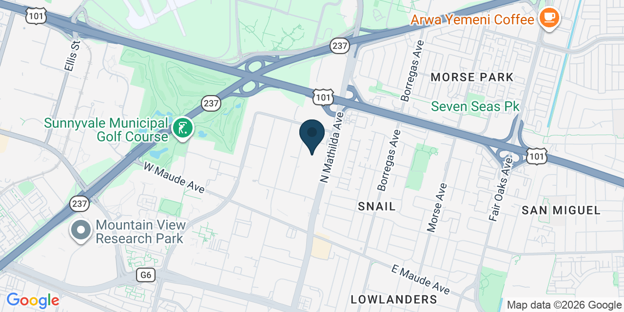 Map showing Sunnyvale, Santa Clara County, CA
