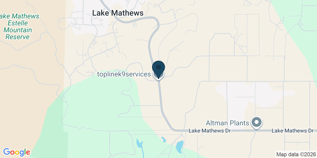 Map showing Lake Mathews, Riverside County, CA