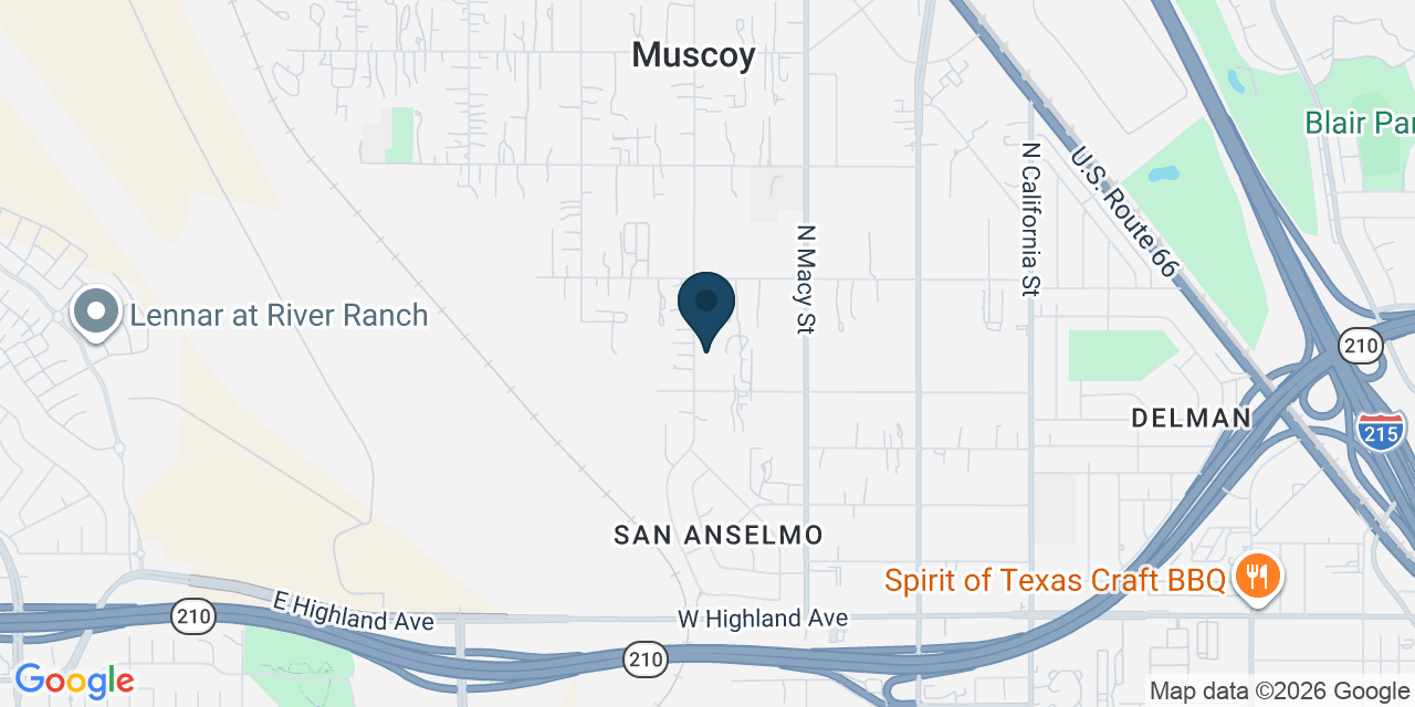 Map showing Muscoy, San Bernardino County, CA