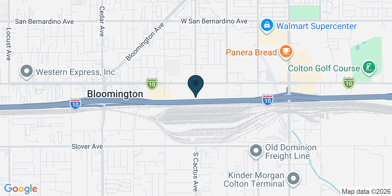 Map showing San Bernardino County, CA