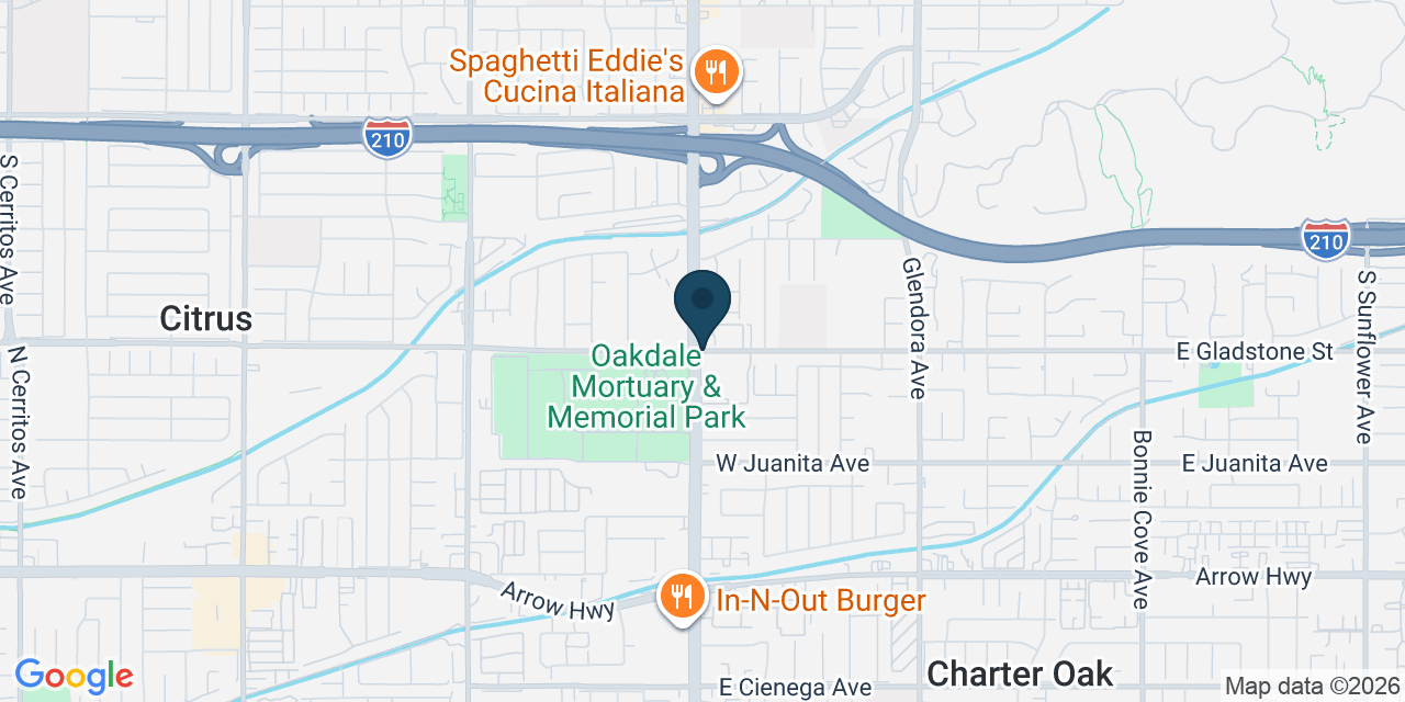 Map showing Los Angeles County, CA