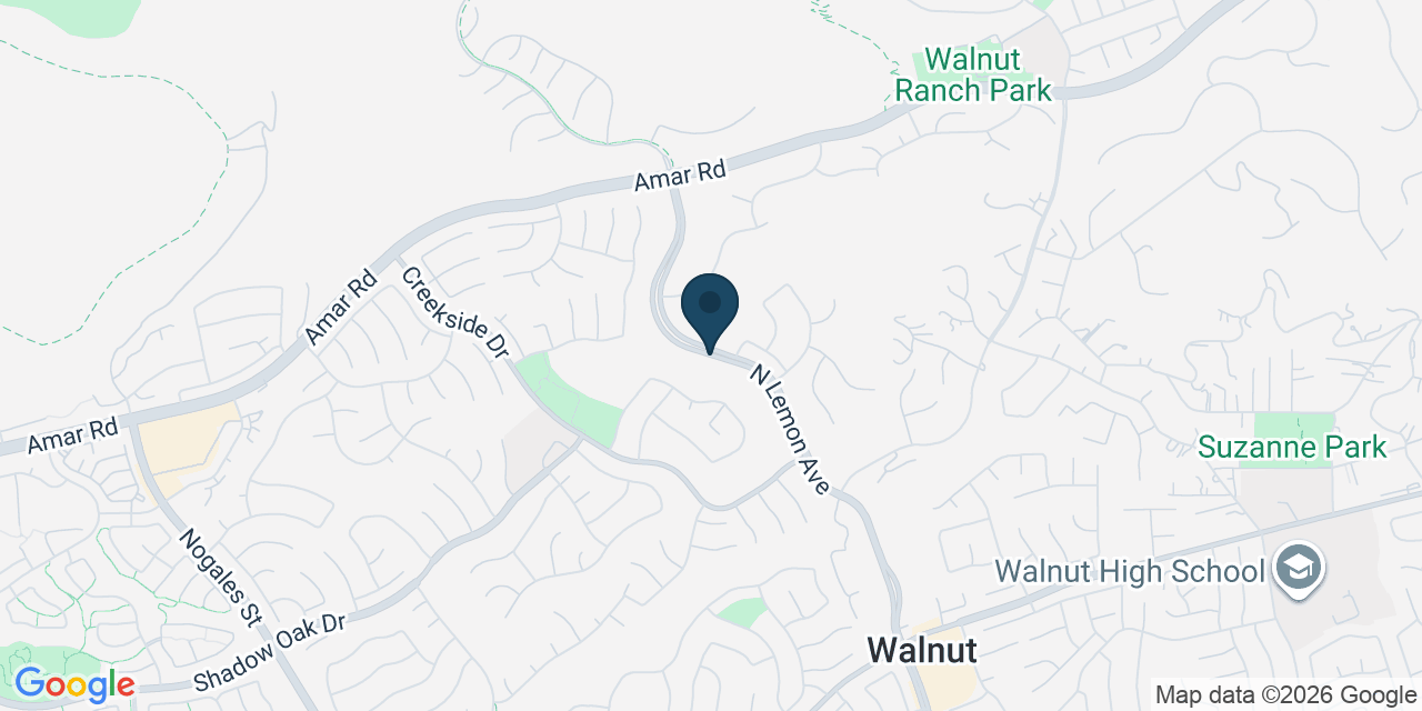 Map showing Walnut, Los Angeles County, CA