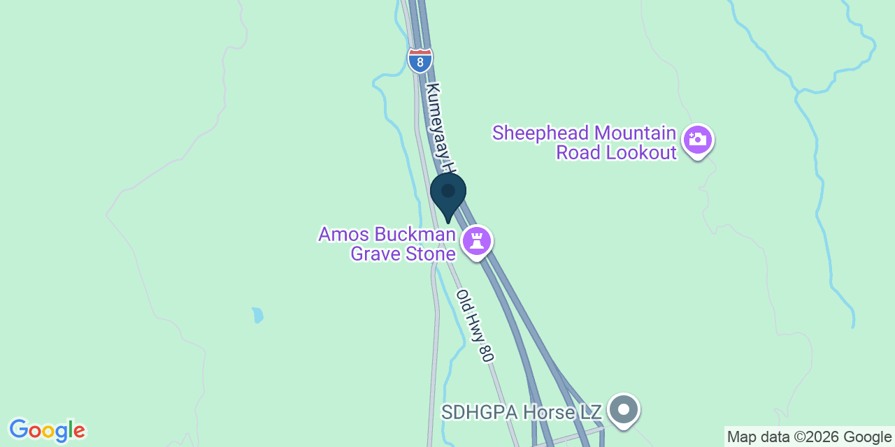 Map showing San Diego County, CA