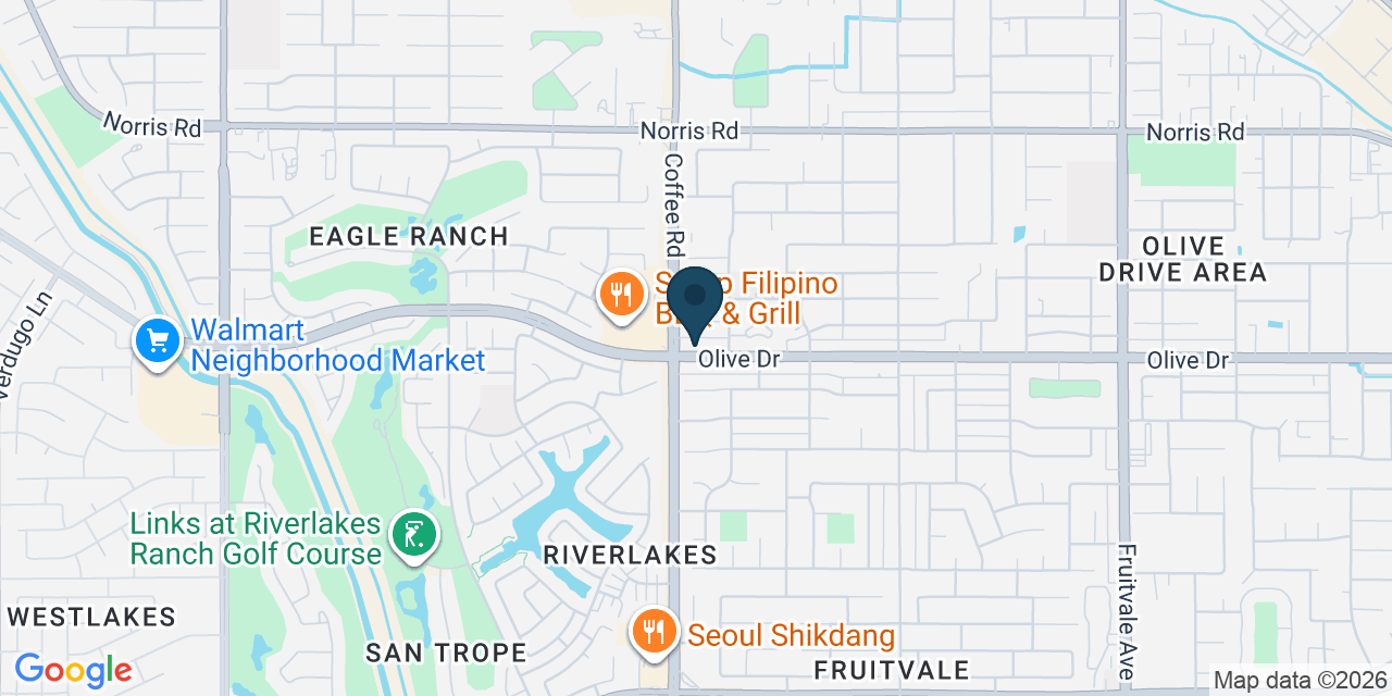 Map showing Bakersfield, Kern County, CA
