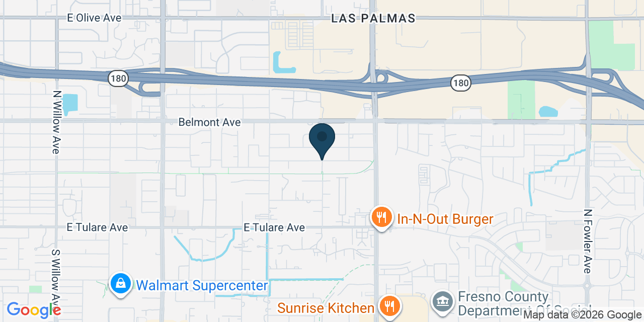 Map showing Roosevelt, Fresno County, CA