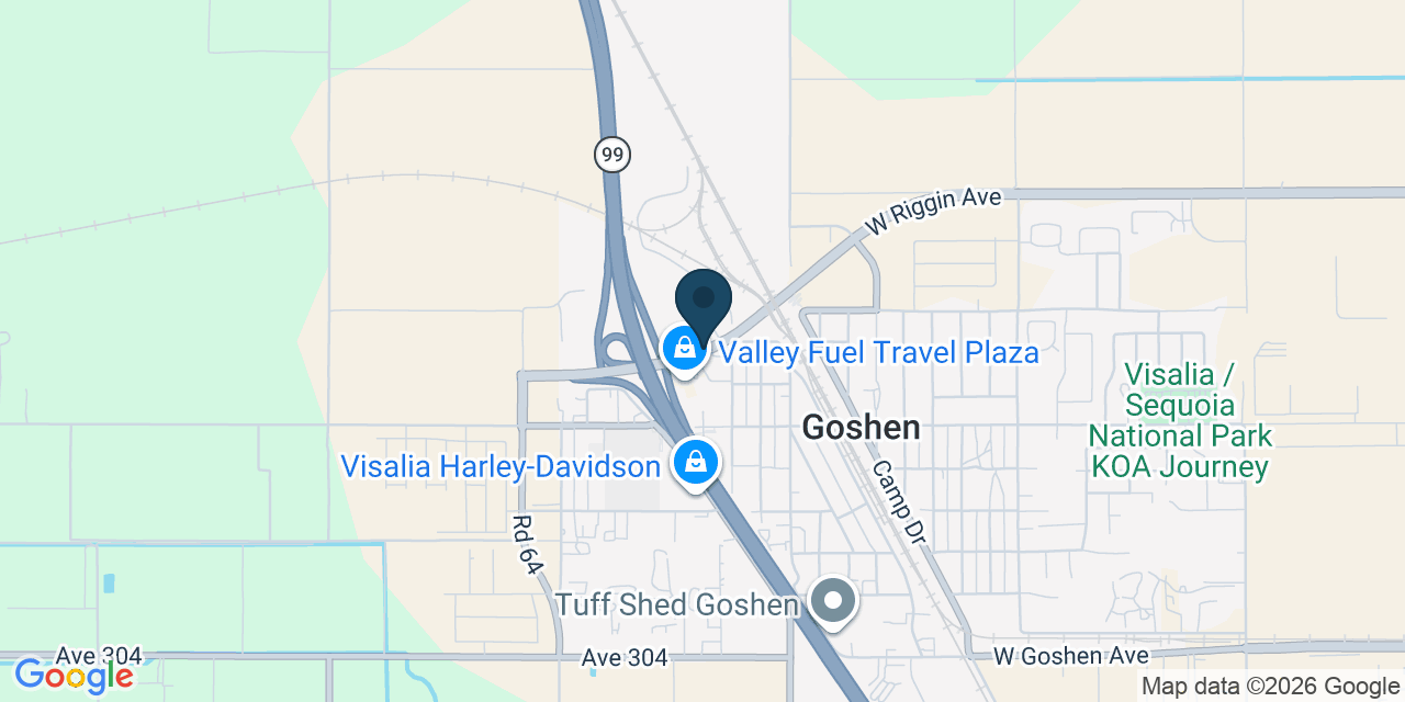 Map showing Goshen, Tulare County, CA