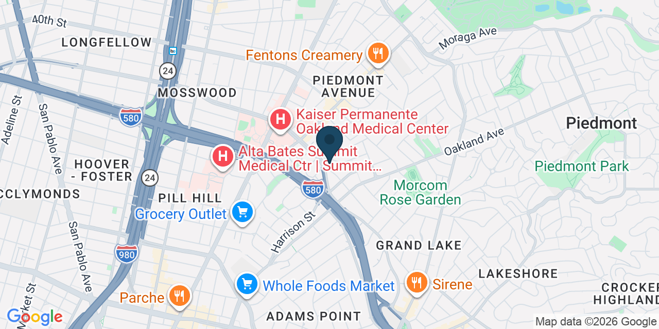 Map showing Oakland, Alameda County, CA