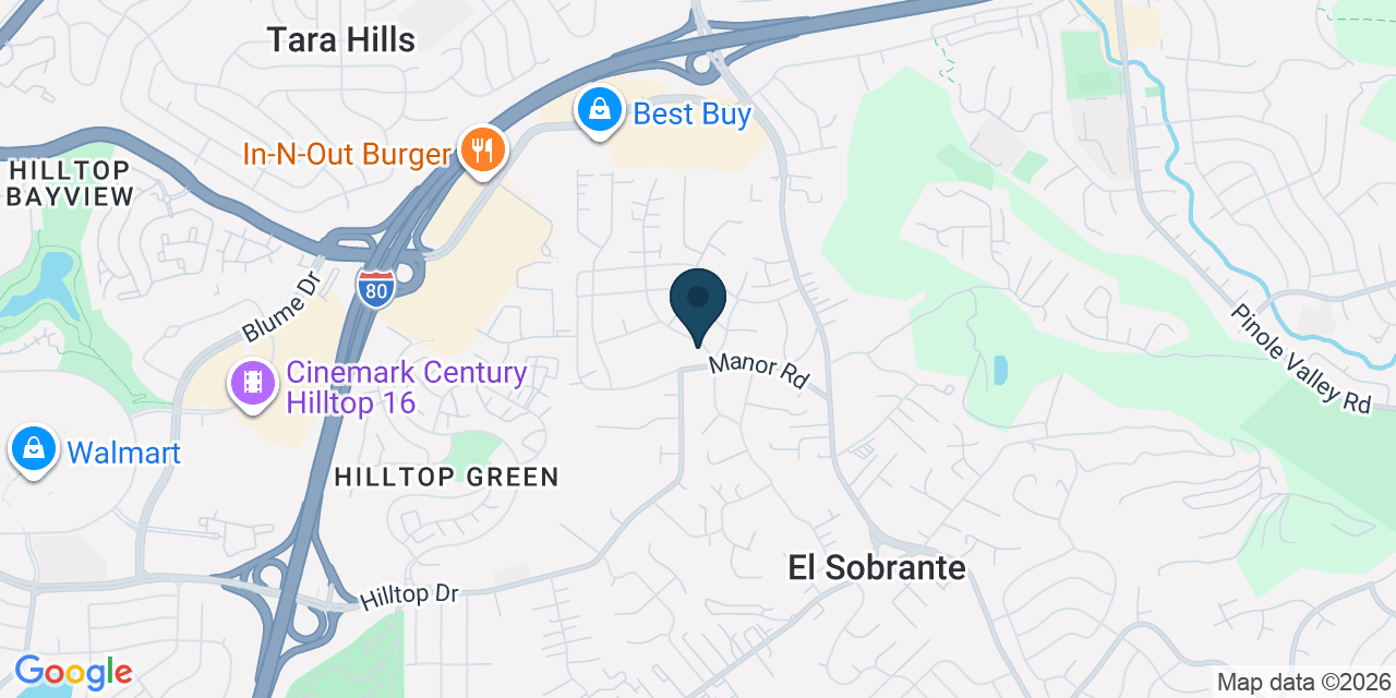 Map showing El Sobrante, Contra Costa County, CA