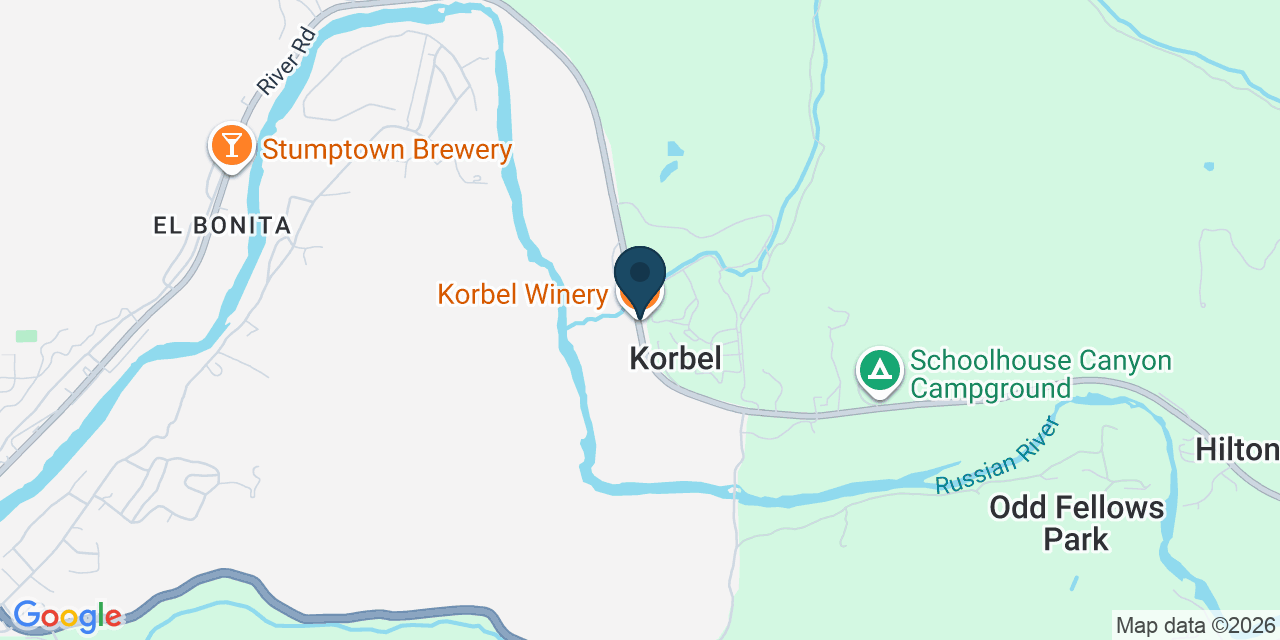 Map showing Guerneville, Sonoma County, CA