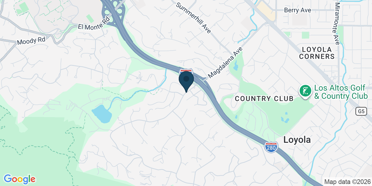 Map showing Santa Clara County, CA