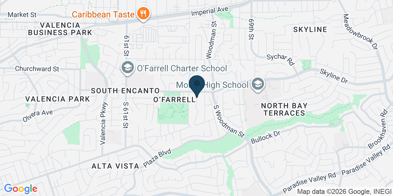Map showing San Diego, San Diego County, CA