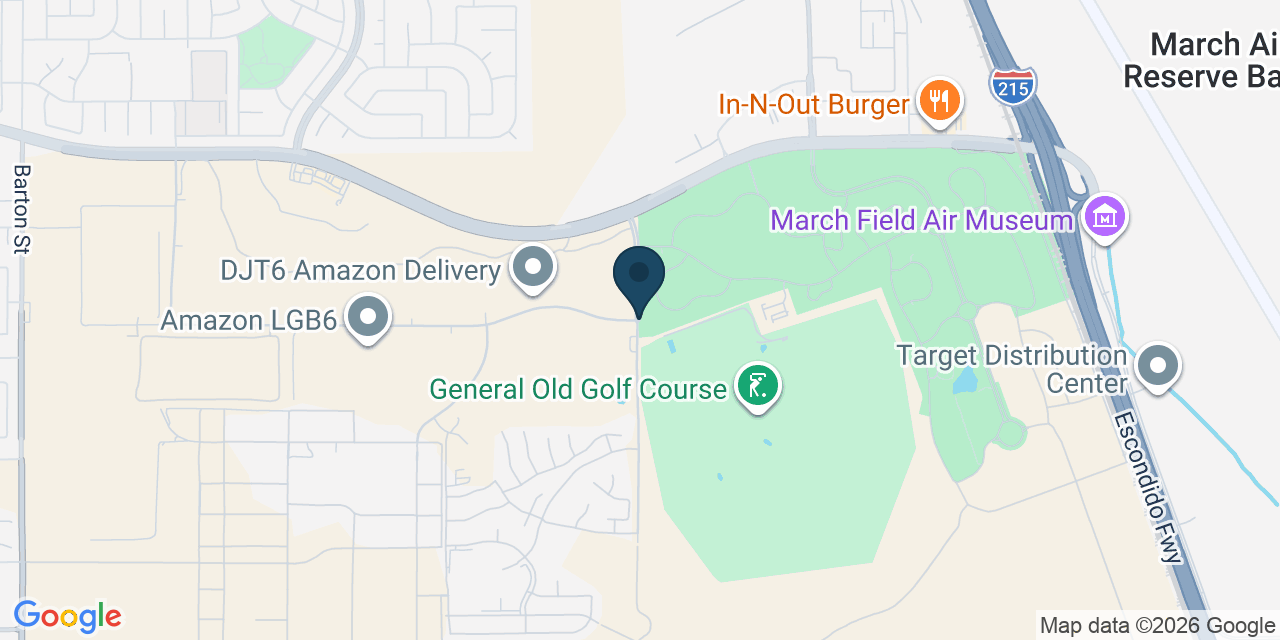 Map showing March Air Reserve Base, Riverside County, CA