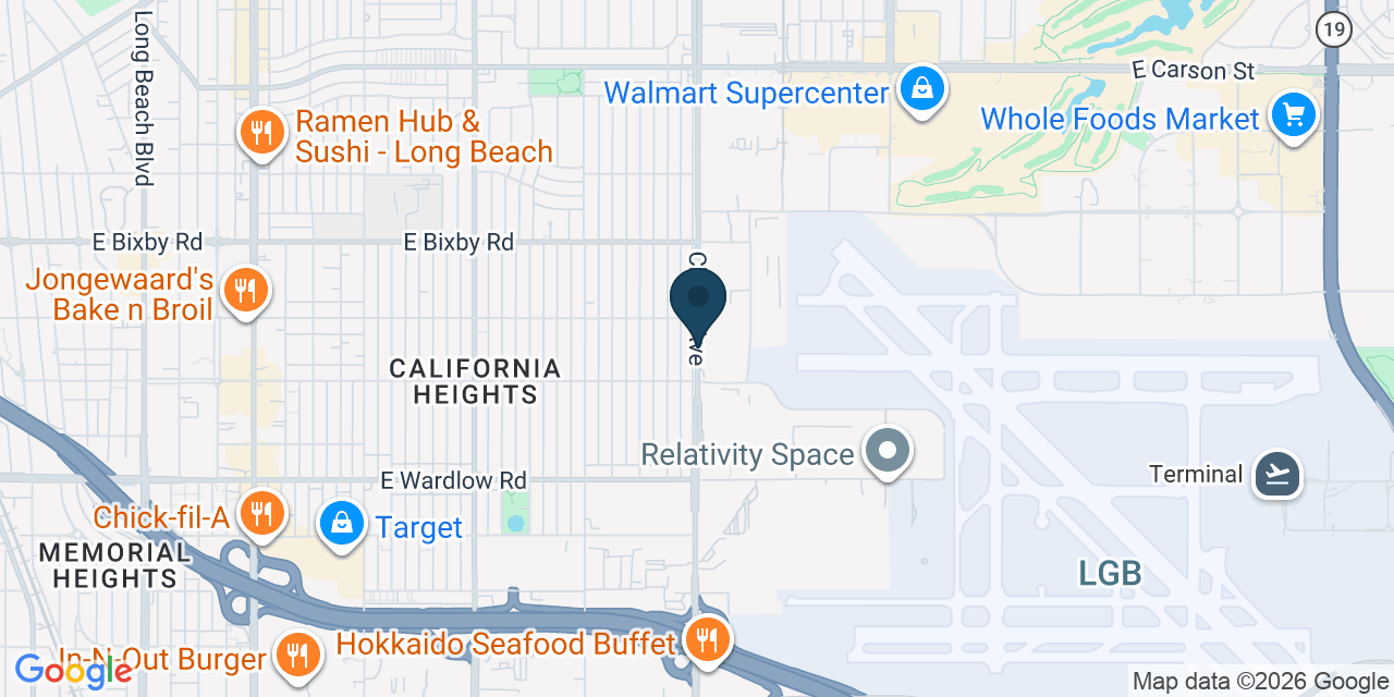 Map showing Los Angeles County, CA