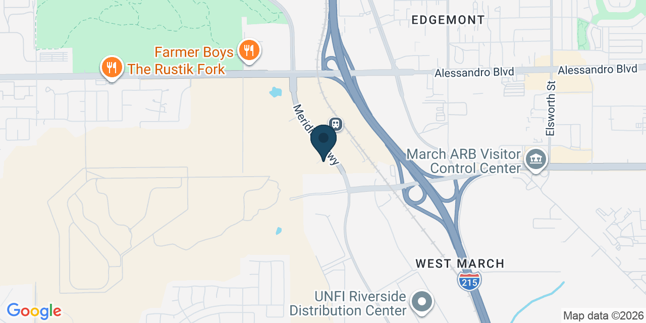 Map showing Riverside, Riverside County, CA