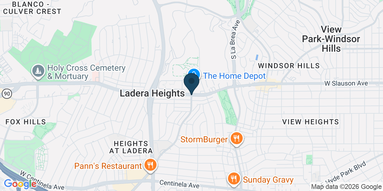 Map showing Ladera Heights, Los Angeles County, CA
