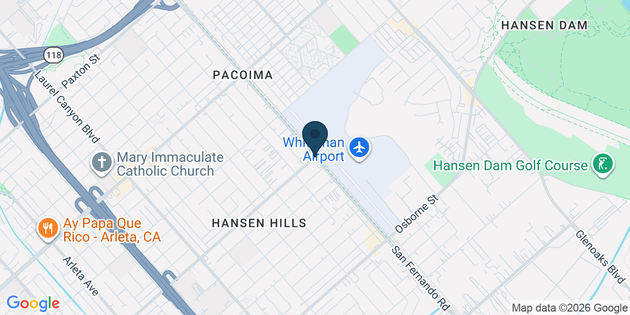 Map showing Los Angeles County, CA