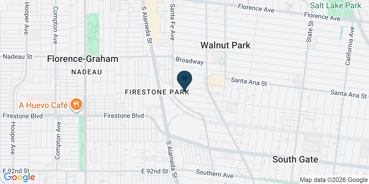 Map showing Huntington Park, Los Angeles County, CA