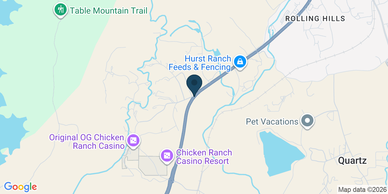 Map showing Tuolumne County, CA