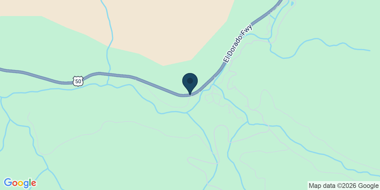 Map showing El Dorado County, CA