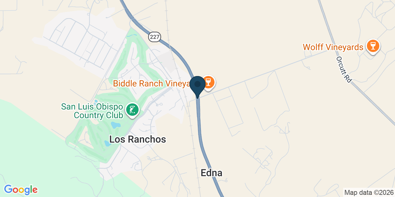 Map showing Edna, San Luis Obispo County, CA