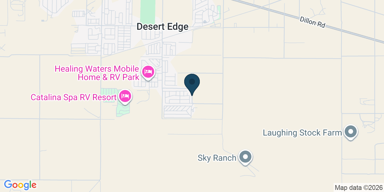 Map showing Desert Edge, Riverside County, CA