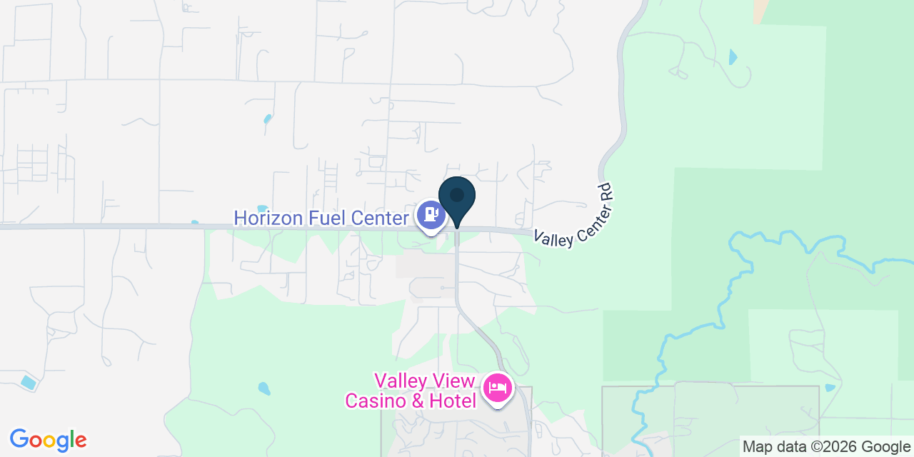 Map showing Valley Center, San Diego County, CA