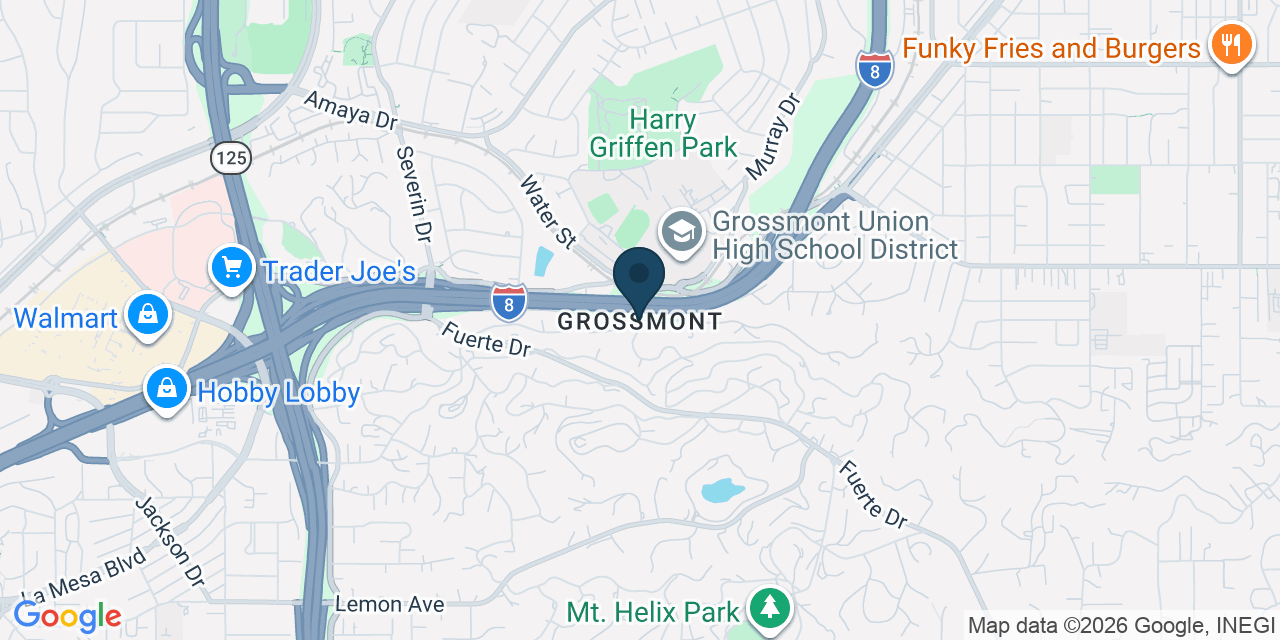 Map showing Casa de Oro-Mount Helix, San Diego County, CA
