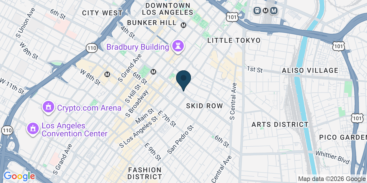 Map showing Los Angeles, Los Angeles County, CA