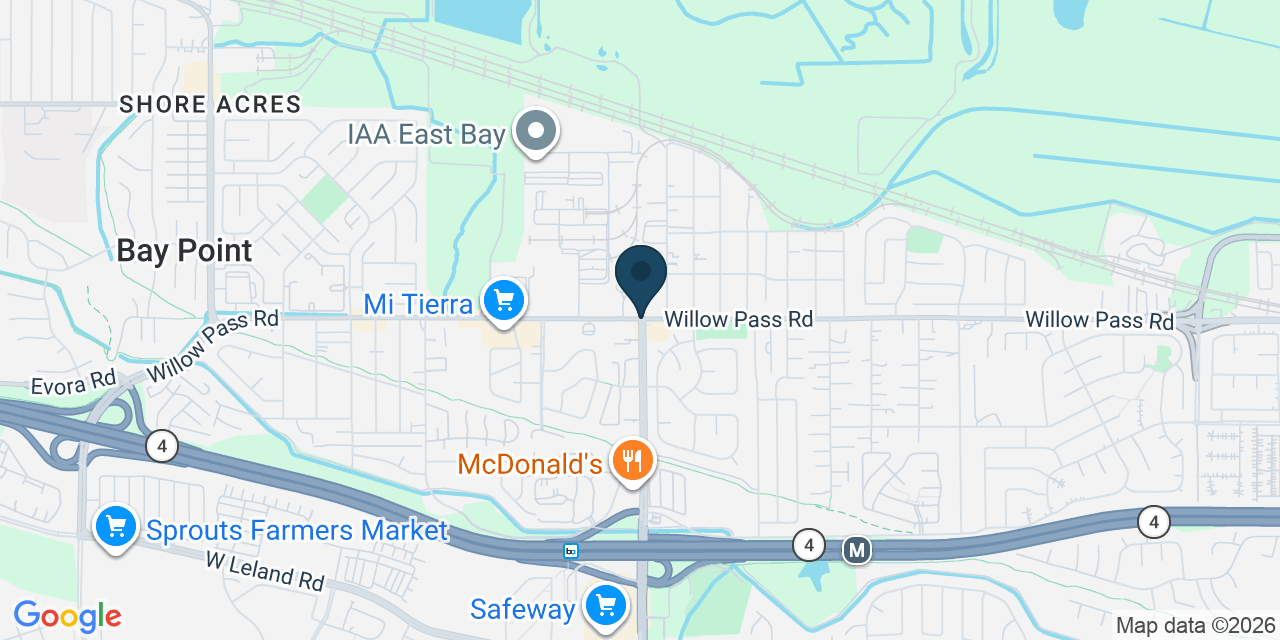Map showing Bay Point, Contra Costa County, CA