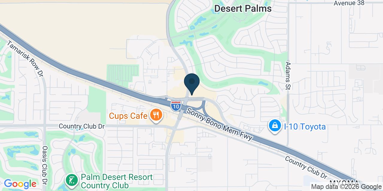 Map showing Palm Desert, Riverside County, CA