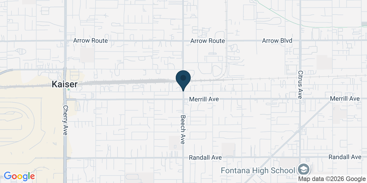 Map showing San Bernardino County, CA