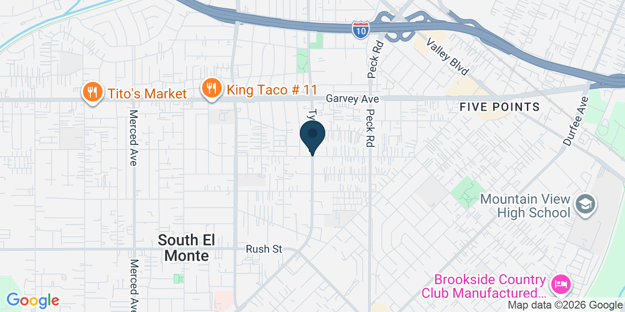 Map showing El Monte, Los Angeles County, CA