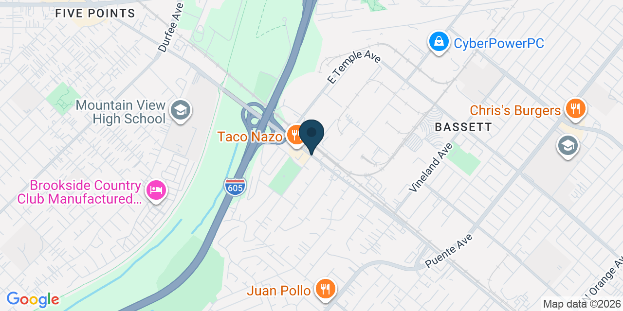 Map showing Avocado Heights, Los Angeles County, CA