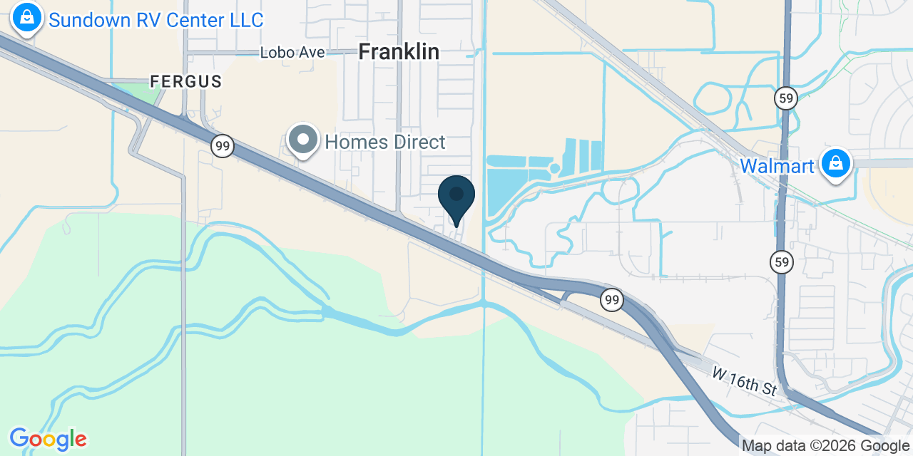 Map showing Merced, Merced County, CA