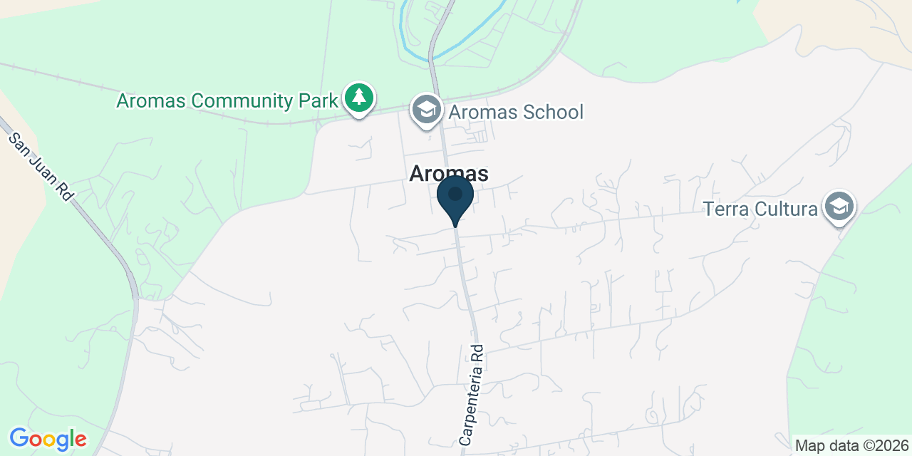 Map showing Aromas, Monterey County, CA