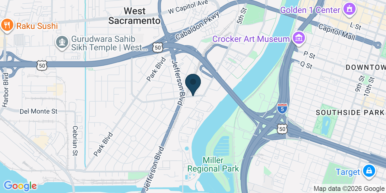 Map showing West Sacramento, Yolo County, CA