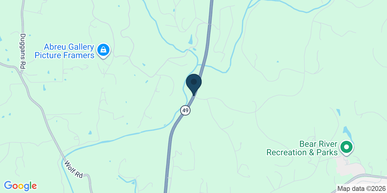 Map showing Nevada County, CA