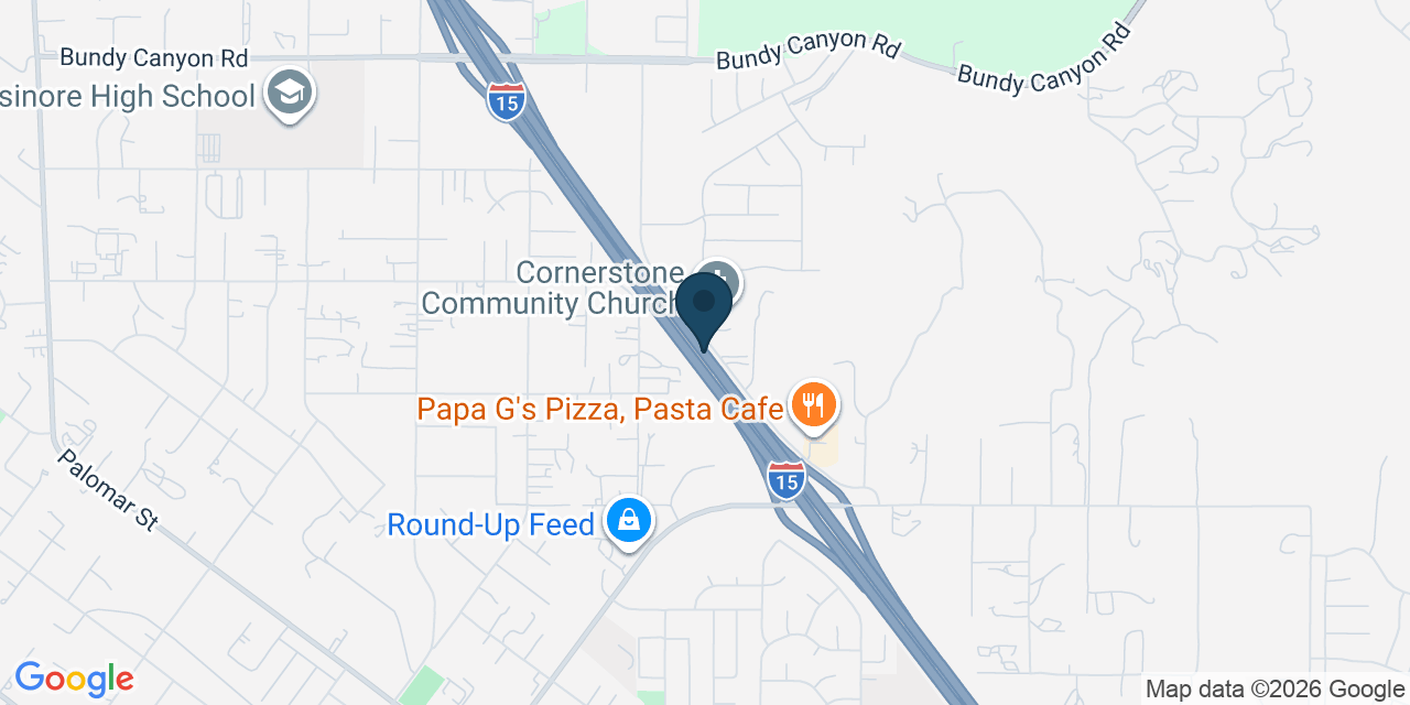 Map showing Wildomar, Riverside County, CA