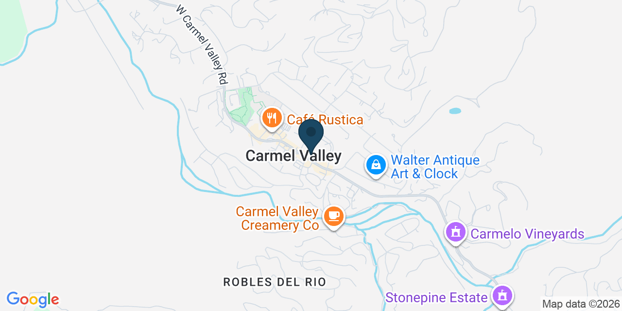 Map showing Carmel Valley, Monterey County, CA